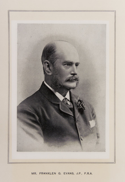 Franklin George Evans (1826-1904) second President of the Society  - from Contemporary Portraits Men and Women of South Wales and Monmouthshire, Western Mail Limited 1896