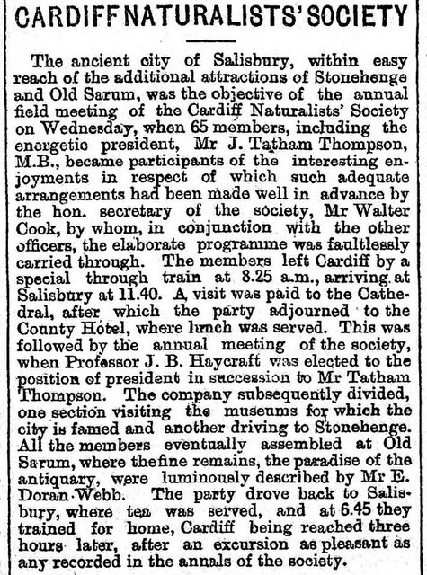 South Wales Echo 23rd June 1898