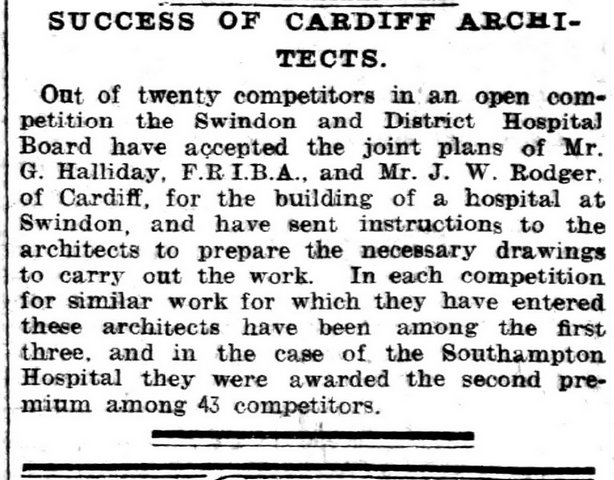 Success Of Cardiff Architects, Evening Express 31st May 1899