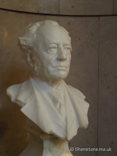 Bust of Robert Drane in marble created by Leonard Stanford Merrifield in 1910 and bequeathed by Drane in 1915 