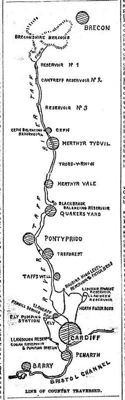 Water For Cardiff. The New Source Of Supply. Opening Of Cantreff Reservoir. The Cardiff Times 17th	September	1892