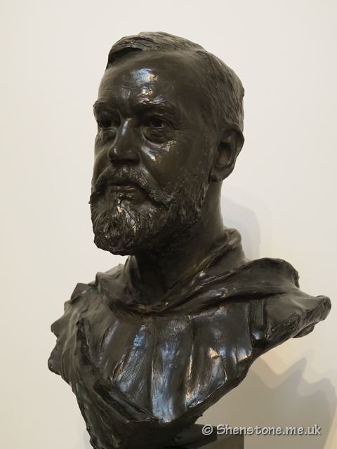 Bust of T.H.Thomas in marble created by William Goscombe John in 1902 and begueathed by Thomas in 1924 