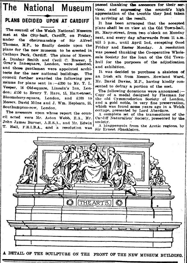 The National Museum, Evening Express 19th March 1910