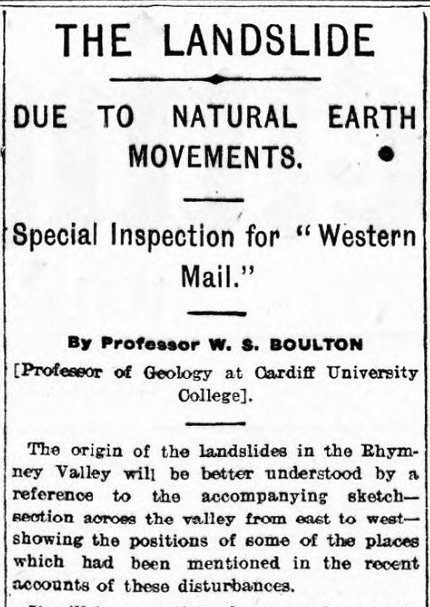 The Landslide, Evening Express 21st February 1906