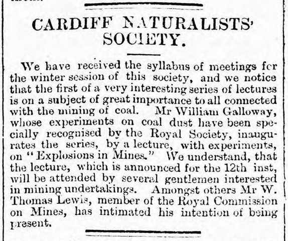 Explosions in Mines South Wales Daily News 9th October 1882